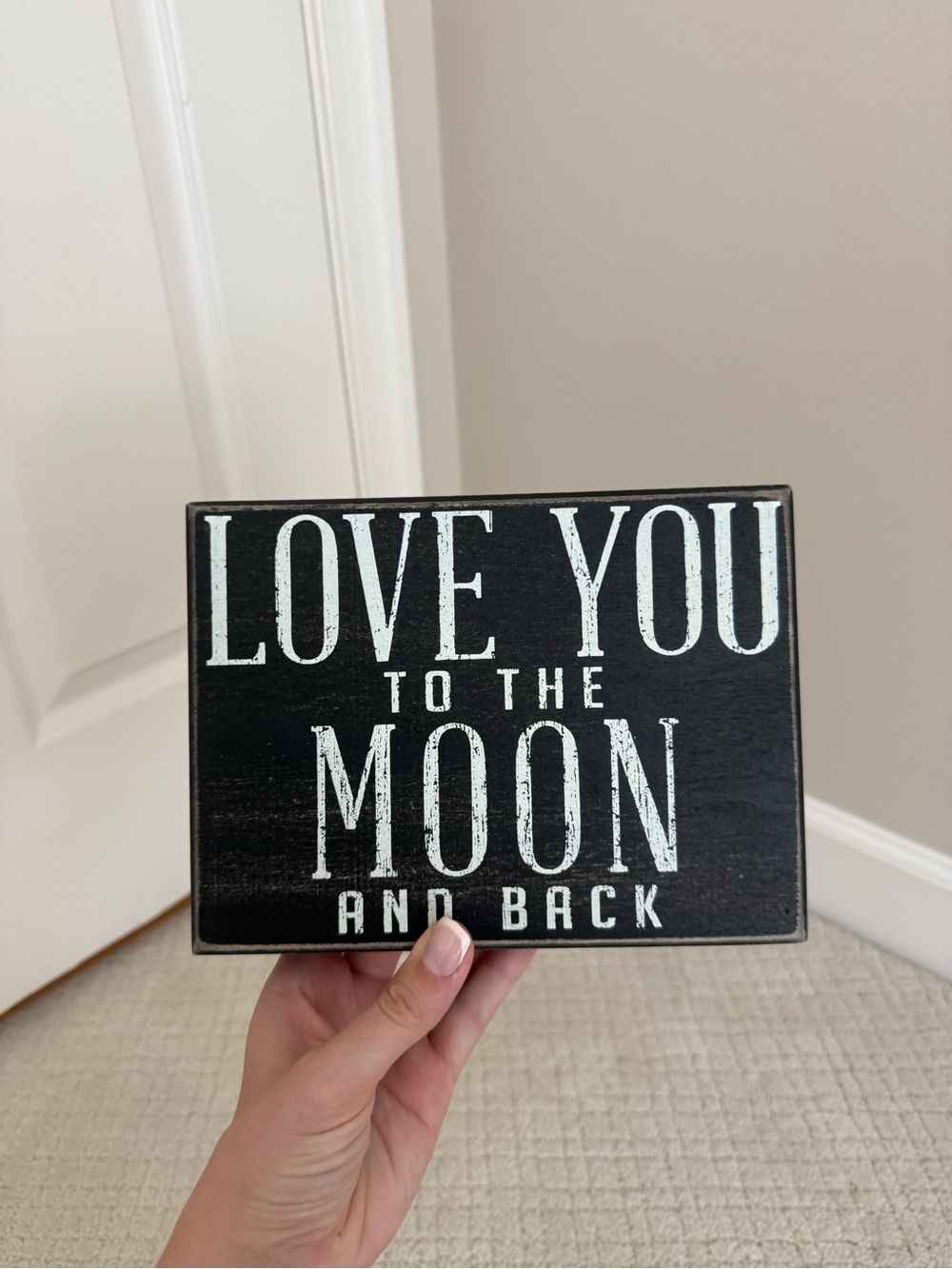 Kohl's Black and White 'Love You to the Moon and Back' Wall Sign
